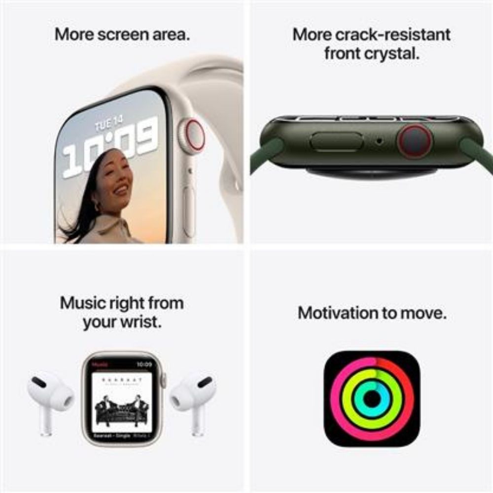 Apple Watch Series 7 MKHT3HN/A GPS + Cellular 41mm Smart Watch (Green)