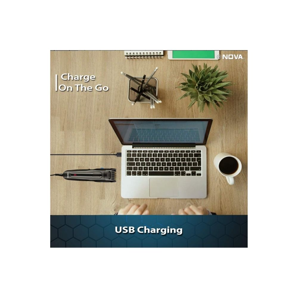 Nova NHT 1097 USB Titanium Coated 20 Length Settings: 45 Minutes Runtime Beard Trimmer