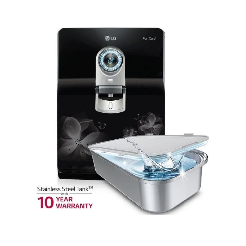 LG WW173EPB Water Purifier with 8 Liter capacity Black with Floral pattern