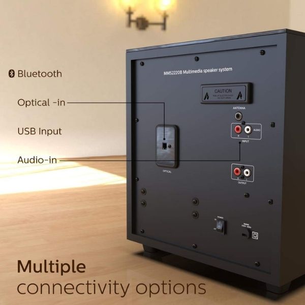 Philips MMS2220B/94 120 W Bluetooth Home Theatre  (Black, 2.1 Channel)