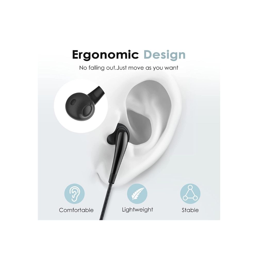 Oraimo OEP-E21 Wired Headset  (Black, In the Ear)