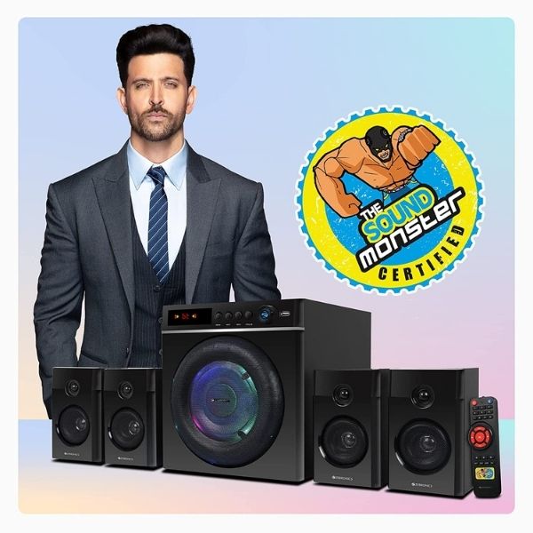 Zebronics Zeb-Cube 5 Home Theater Speaker with Subwoofer, 100W, 4.1 Channel