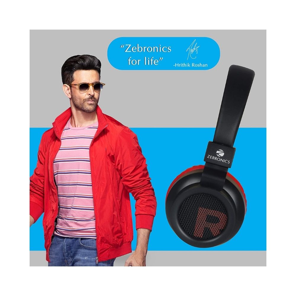 Zebronics Zeb-Bang Bluetooth Headset (Red)