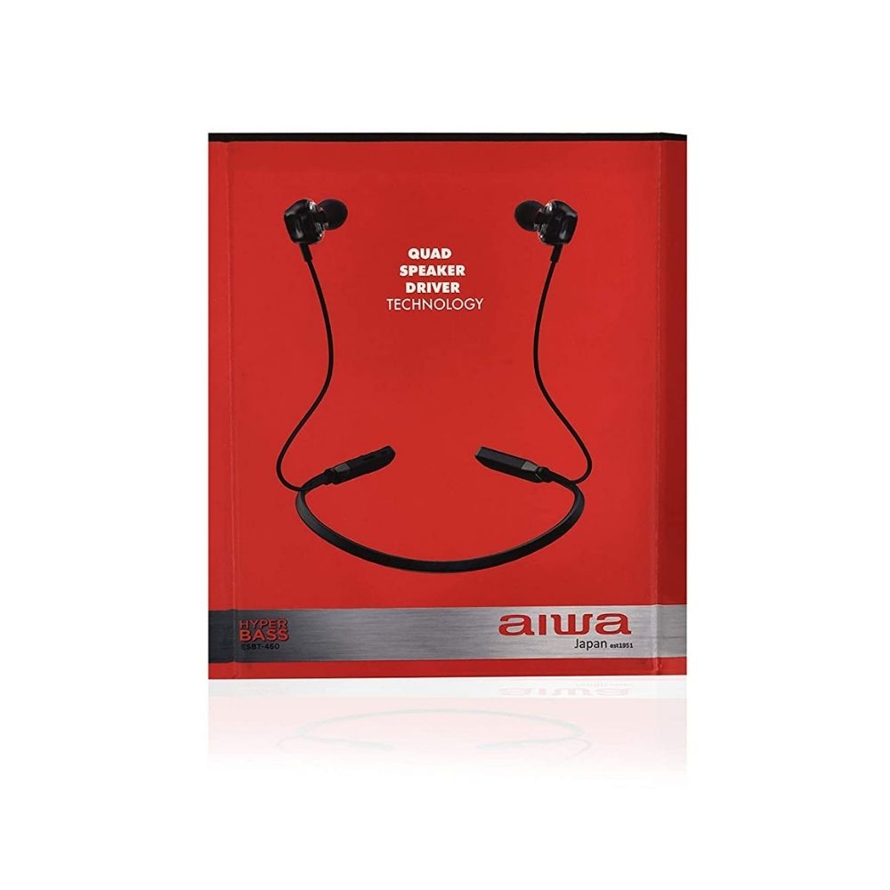 Aiwa ESBT 460 Bluetooth Wireless in Ear Earphones with Mic (Black)
