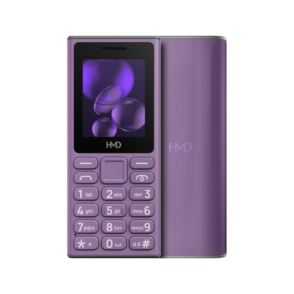 HMD 105 Keypad Phone with Built-in UPI App Phone Talker Long-Lasting Battery Wireless FM Radio  Purple