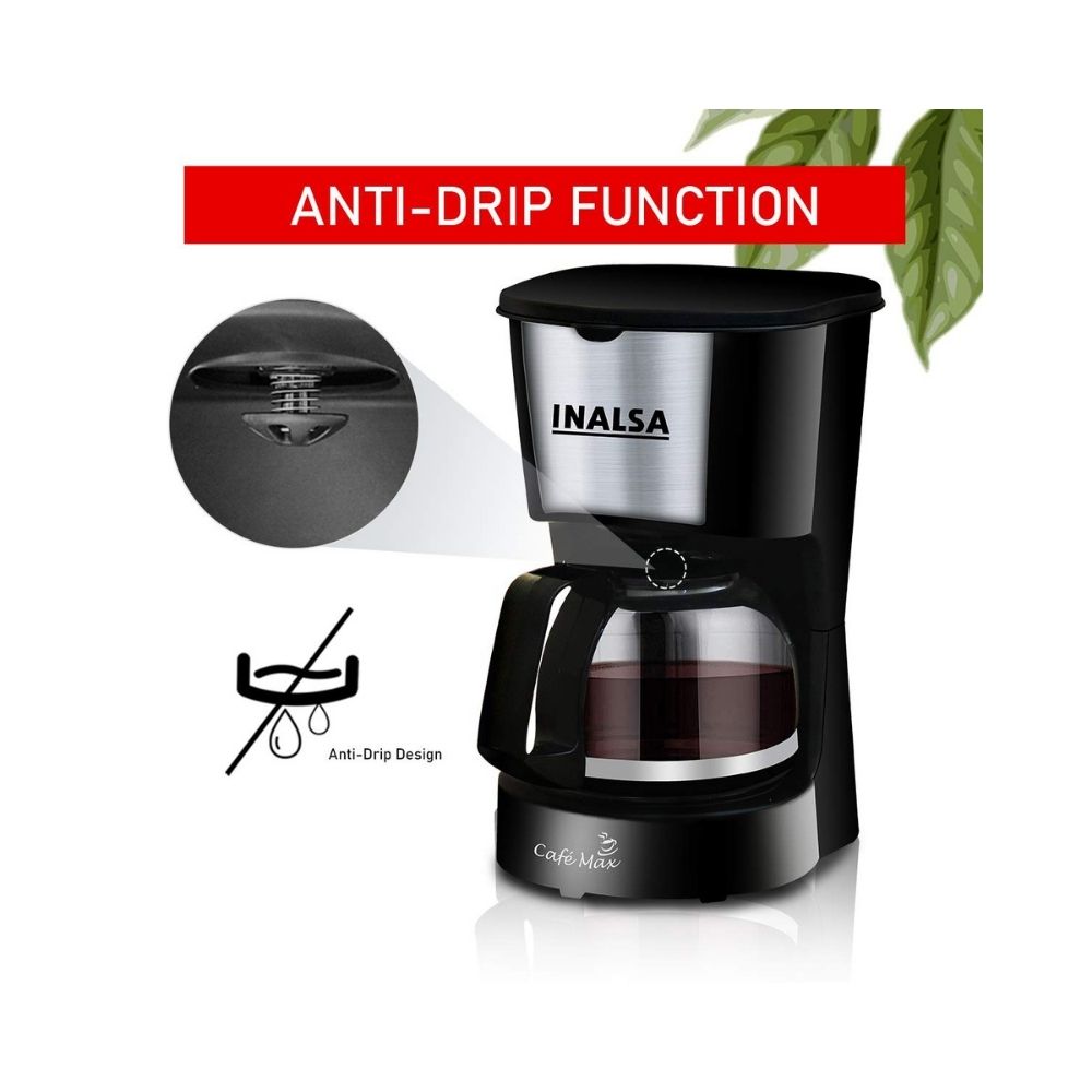 Inalsa Cafe Max 5 Cup (0.6L) 650-Watt Coffee Maker