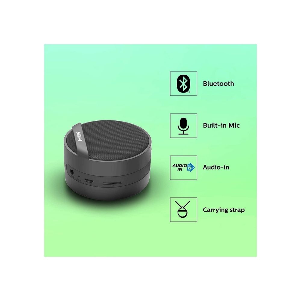 Philips BT40BK/94 Bluetooth Portable Wireless Speaker (Black)