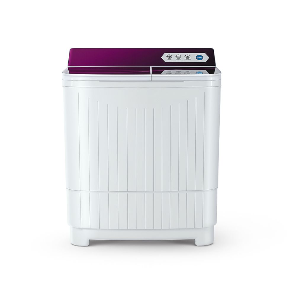 BPL 8 Kg Semi-Automatic Washing Machine with Dual Waterfall and Jumbo Pulsator, BSW-8000PXPP, Purple