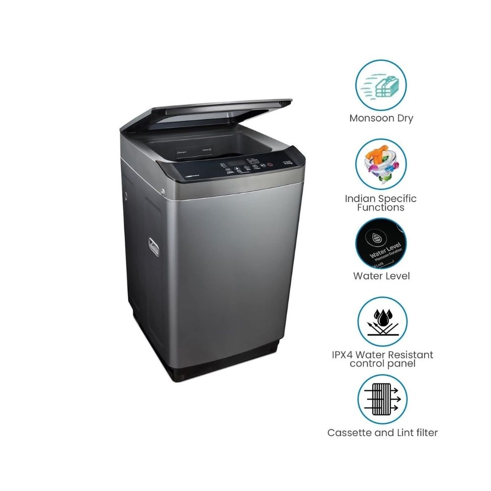 Voltas Beko 6.5 kg Fully Automatic Top Load Grey  (WTL65UPGB)