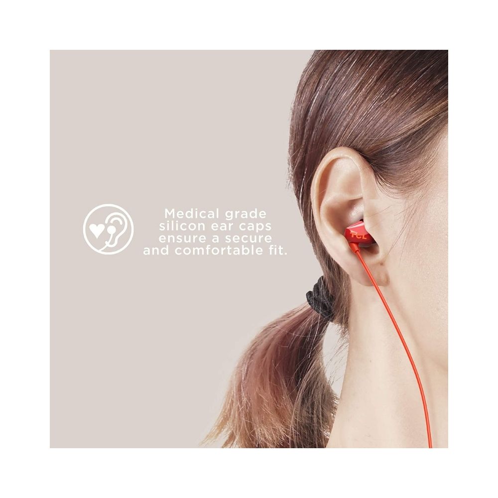 TCL Socl 100 Wired in Ear Headphone with Mic (Red)