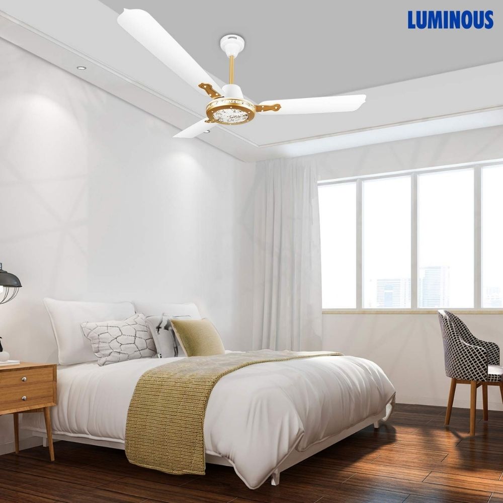 LUMINOUS 1200MM RIO CABANA C/F CRISTO WHITE 1200 mm 3 Blade Ceiling Fan  (WHITE CRISTO)