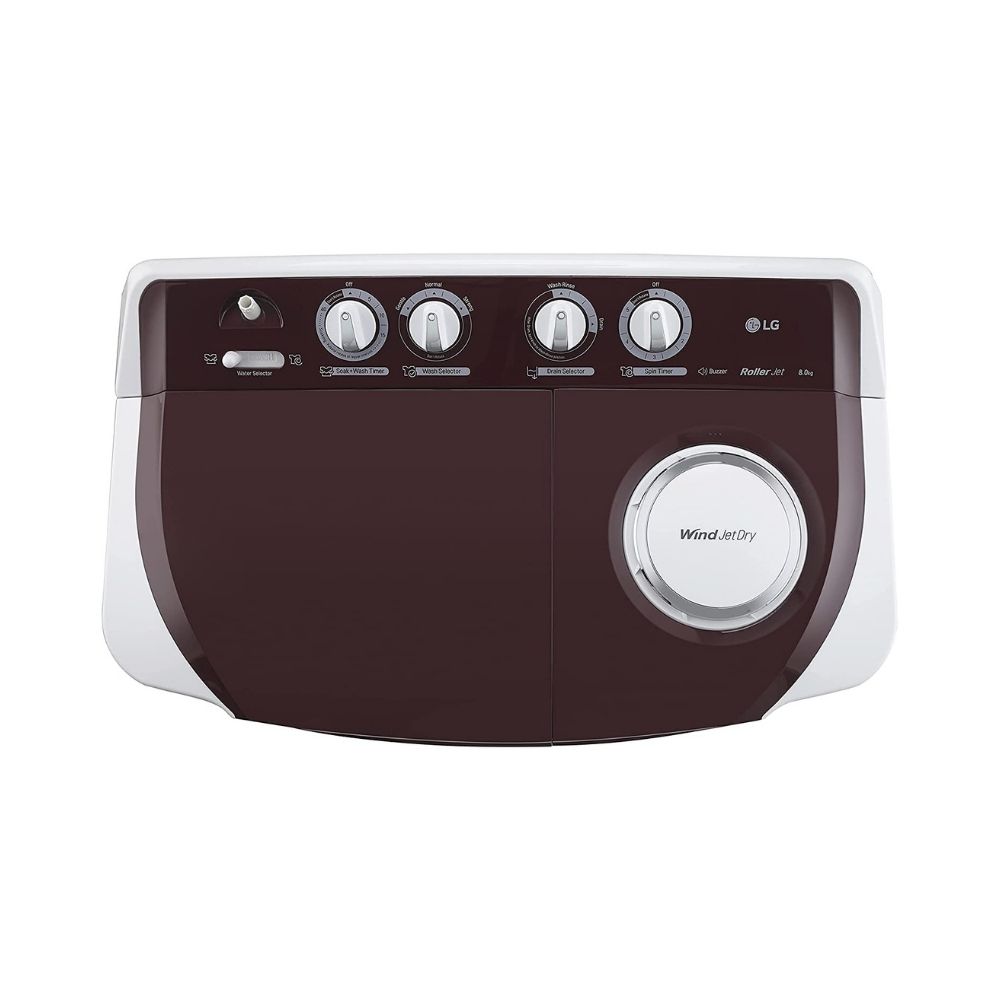 LG P8035SRAZ 8 kg Semi Automatic Washing Machine, Burgabdy red (P8035SRAZ)
