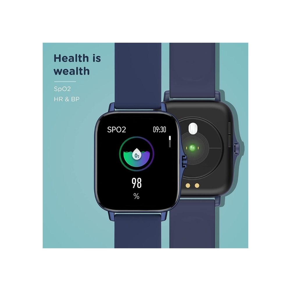 Pebble Cosmos, Bluetooth Calling smartwatch 1.7' HD Screen with SPO2(Cobalt Blue)