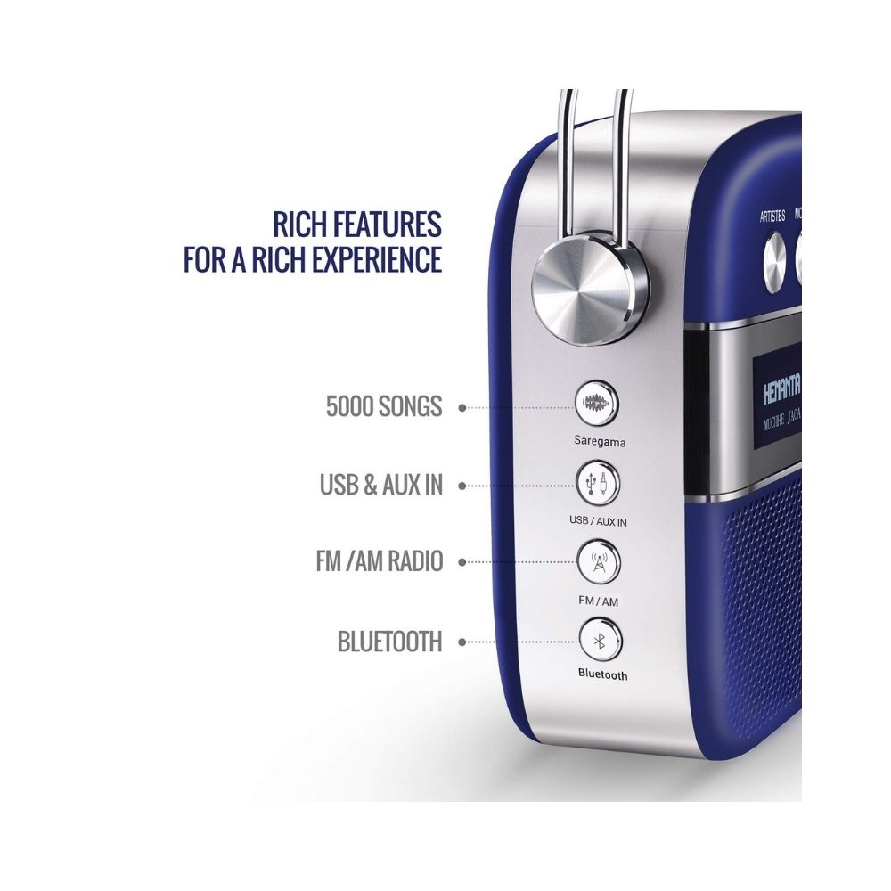 saregama Carvaan Premium Bengali 10 W Bluetooth Home Theatre  (ROYAL BLUE, 2.0 Channel)