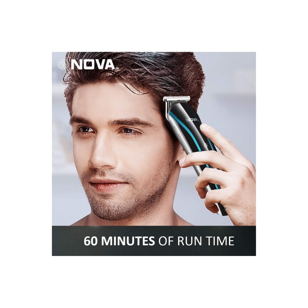 Nova NHT 1073 USB Rechargeable and Cordless: 60 Minutes Runtime Professional Hair Clipper for Men