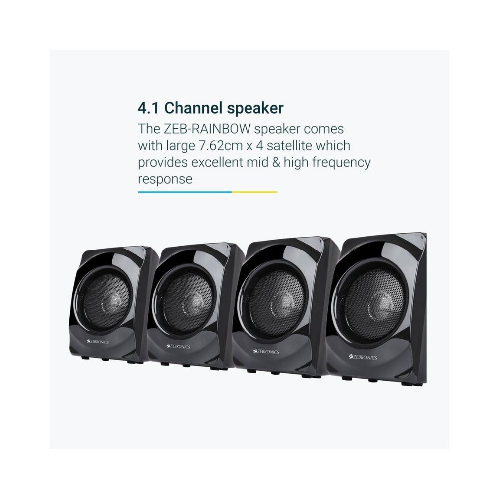 Zebronics Zeb-Rainbow 20 W Bluetooth Home Theatre (Black, 4.1 Channel)