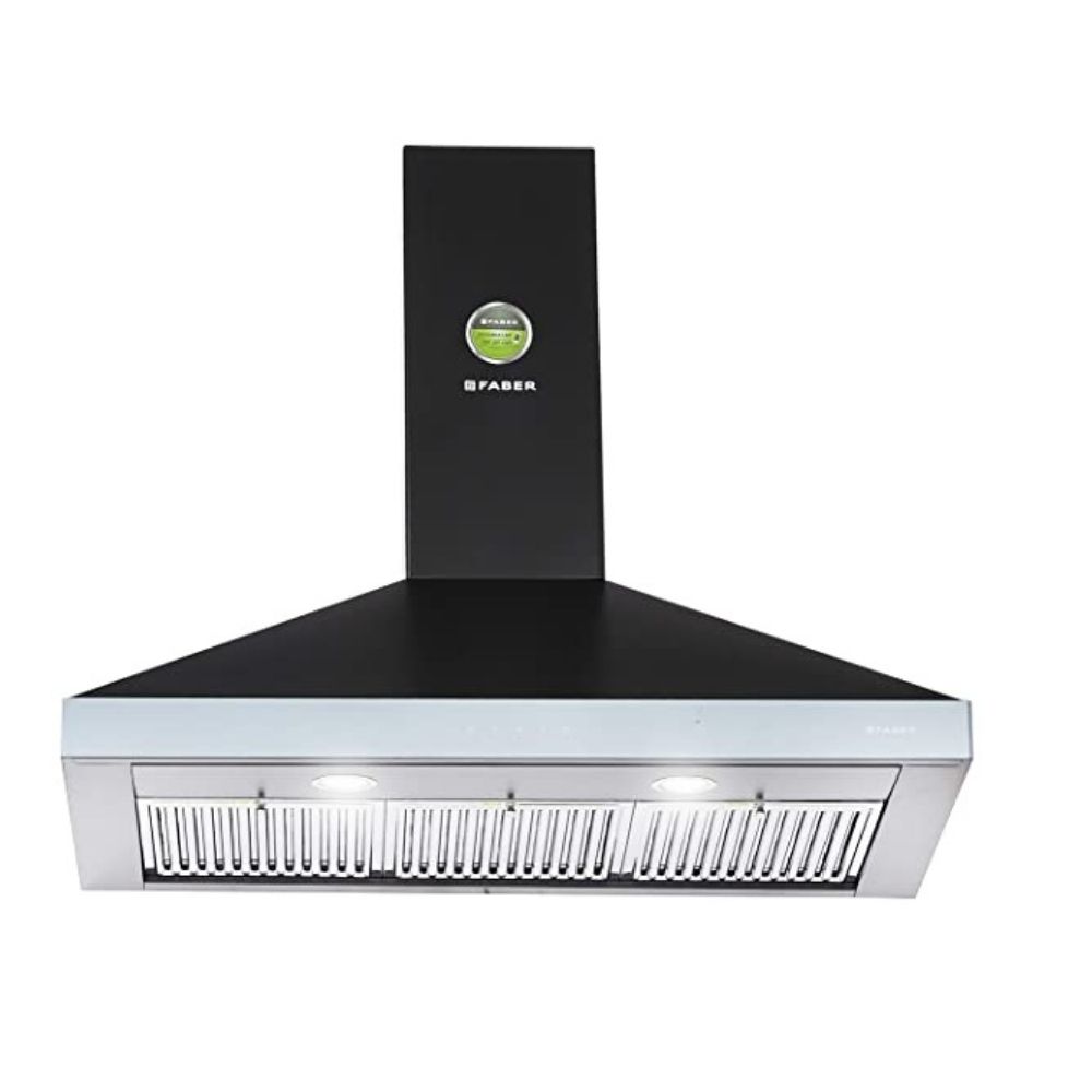 Faber 90 cm 1095 mhr box-type Kitchen Chimney Hood Topaz Smart 3D T2S2 BK TC LTW 90 Baffle Filter Touch Control Black