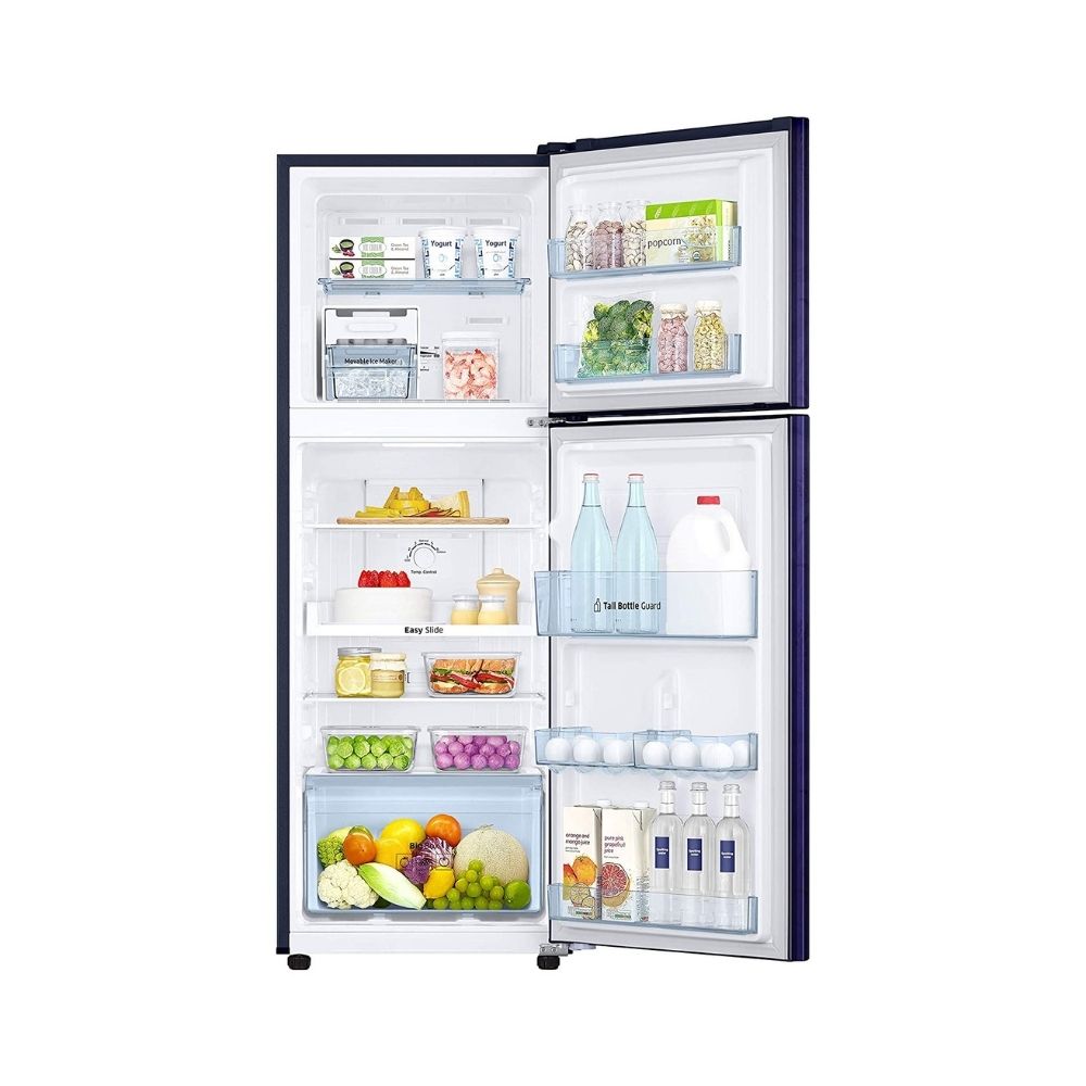 Samsung 253 L 2 Star Inverter Frost-Free Double Door Refrigerator (RT28T30226U/HL, Mystic Overlay Blue)