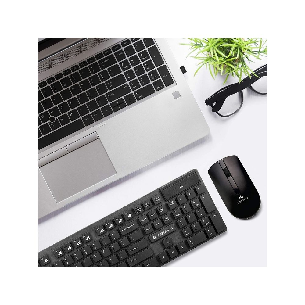 Zebronics Companion 102 Mouse & Wireless Laptop Keyboard (Black)