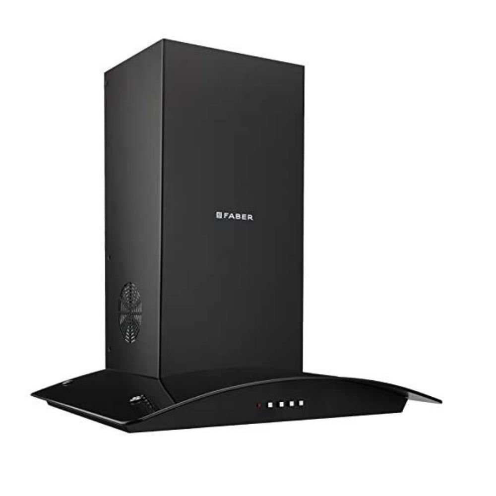 Faber 60cm 3 Way Silent Suction Chimney, 1095 m3/hr (HOOD FEEL 3D T2S2 BK LTW 60, 2 Baffle Filters, Black)