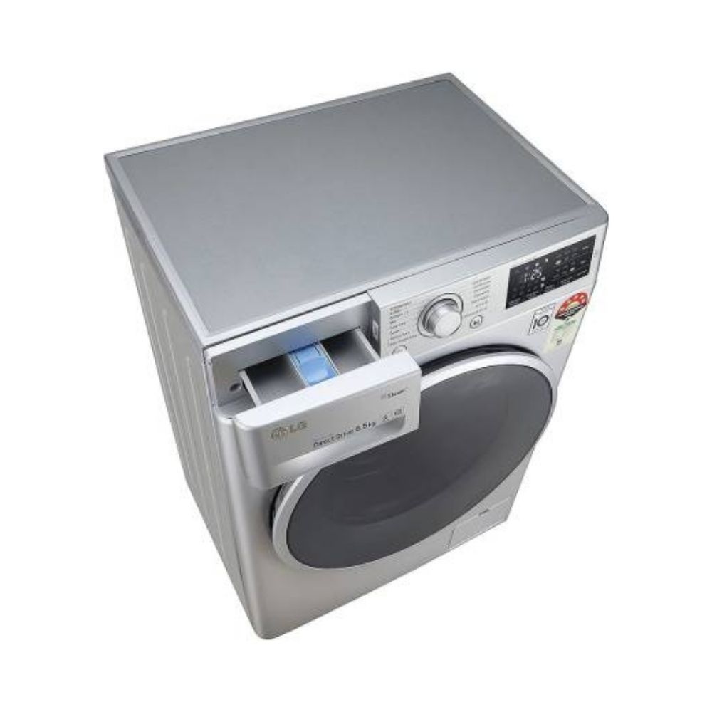 LG 6.5 kg Fully Automatic Front Load with In-built Heater Silver  (FHT1265ANL)