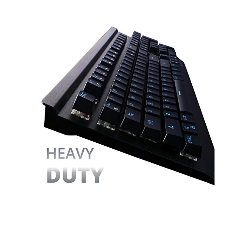 Zebronics zeb-max pro mechanical gaming full size keyboard, (gold plated usb, braided cable)