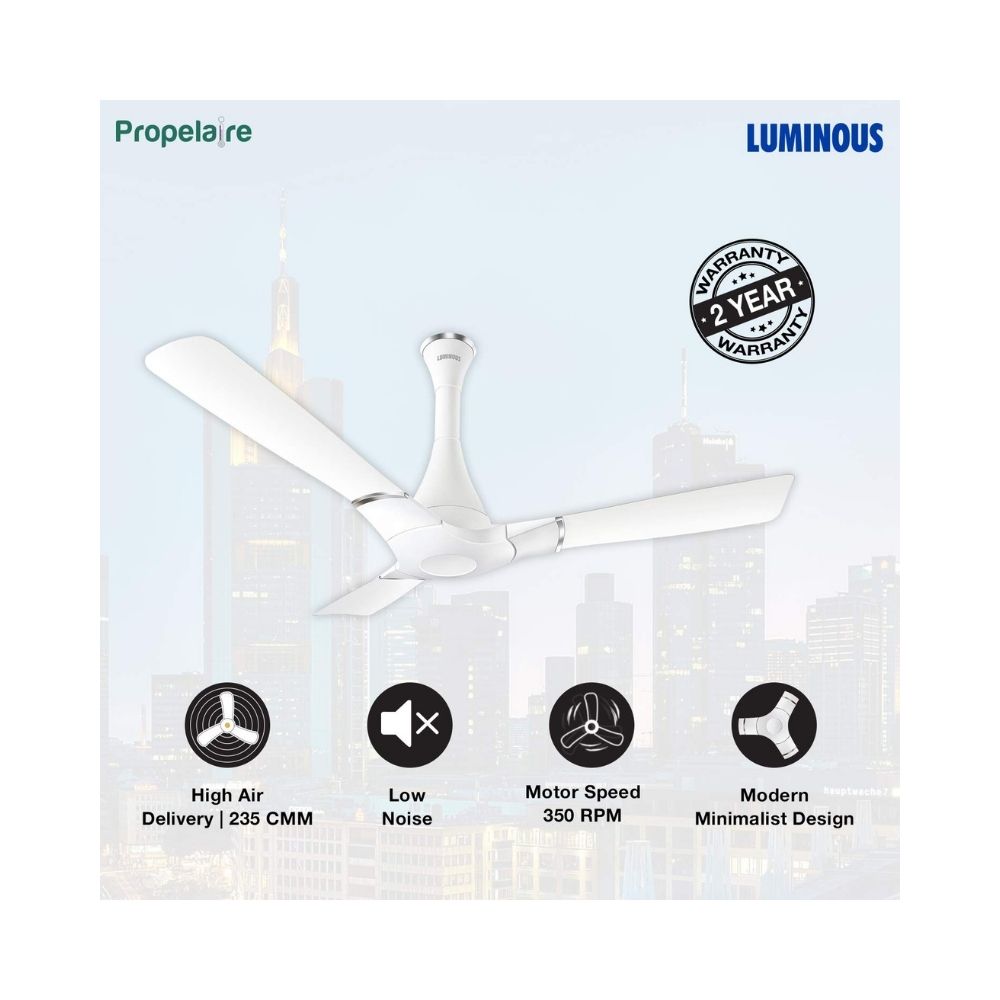 Luminous Propelaire 1200mm Ceiling Fan (Pristine White)