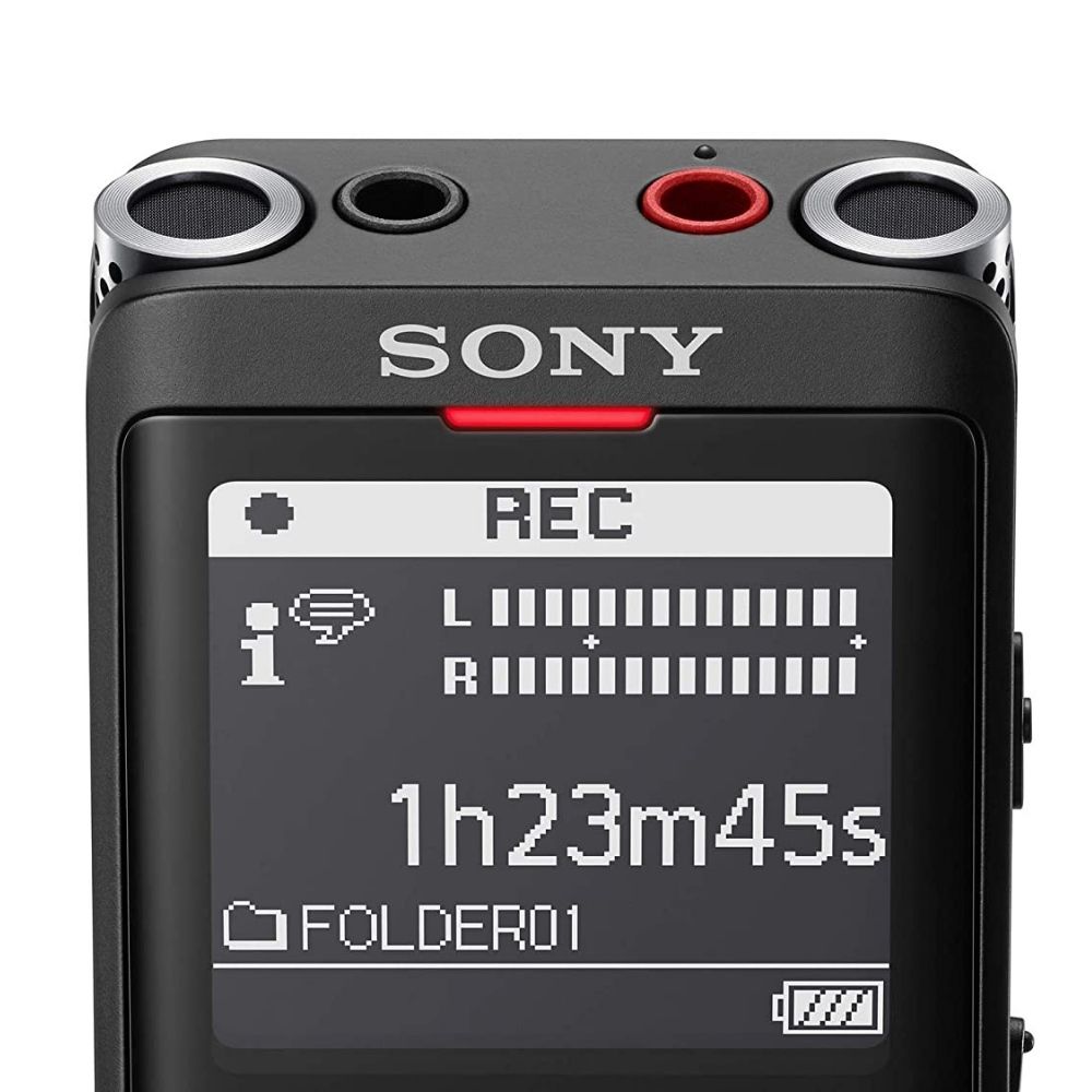 Sony ICD-UX570F Light Weight Voice Recorder, with 20hours battery life, 4GB Built-In memory -Black