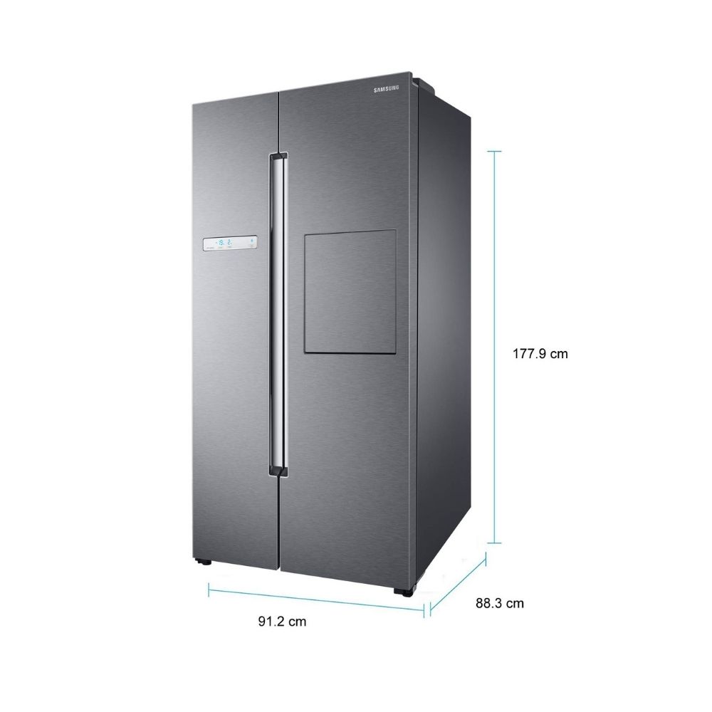 Samsung 845 L Inverter Frost Free Side-by-Side Refrigerator (RS82A6000SL/TL, Ez Clean Steel)