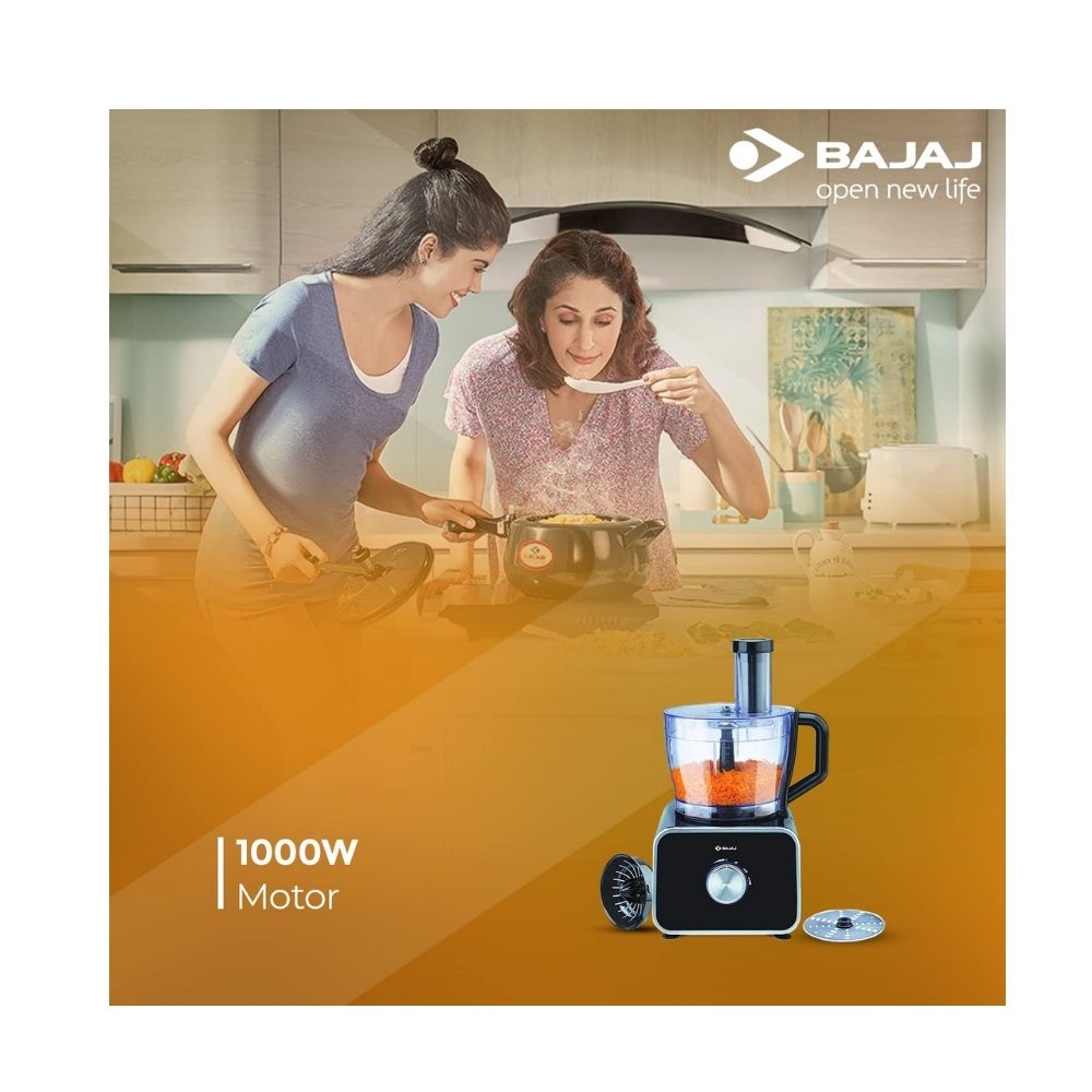 Bajaj FX-1000 DLX 1000W Food Processor  (Black)