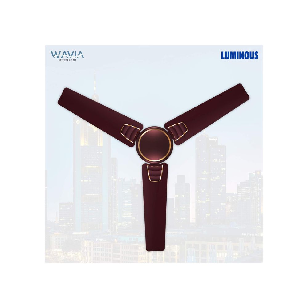 Luminous Wavia 1200mm Ceiling Fan (Cedar Brown)