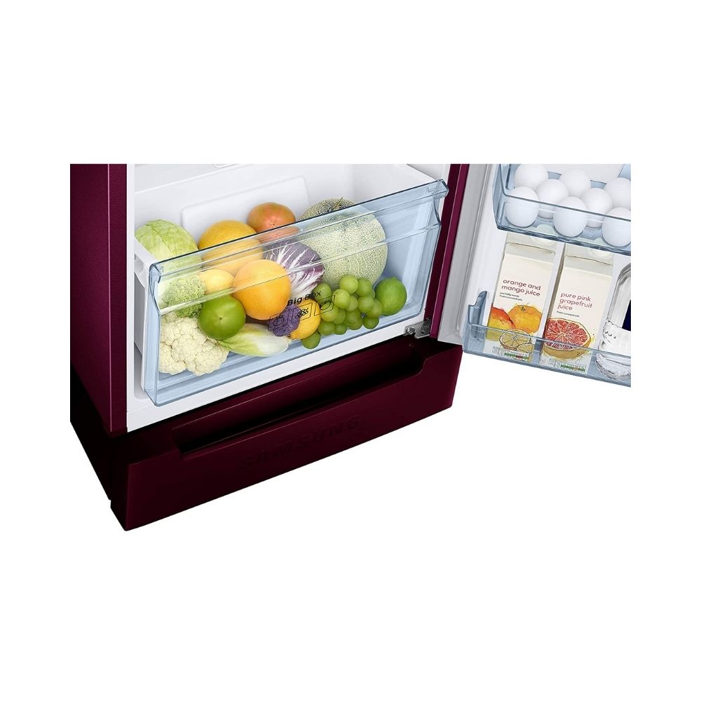 Samsung 253 L 2 Star Frost Free Double Door Refrigerator Saffron Red (RT28A3122R8/HL)