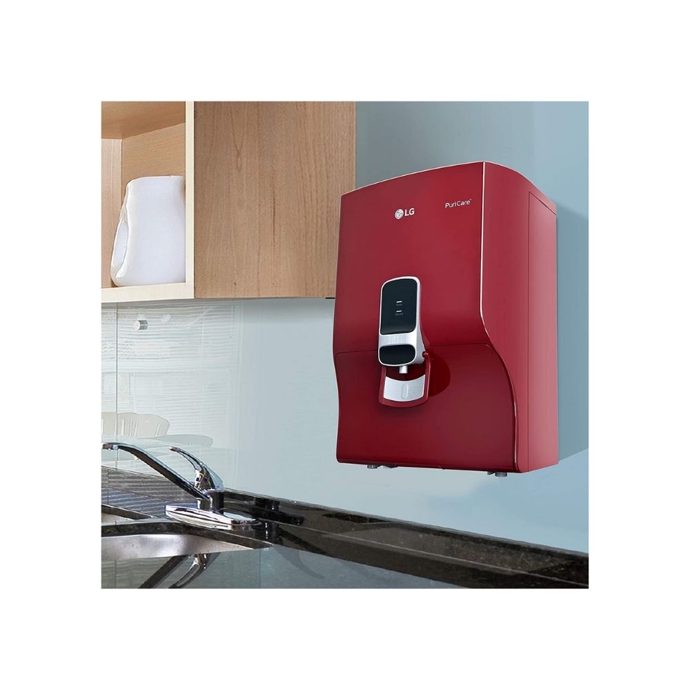 LG WW130NP 8 L RO Water Purifier With Dual Protection Stainless Steel Tank, Wall Mount  (Red)