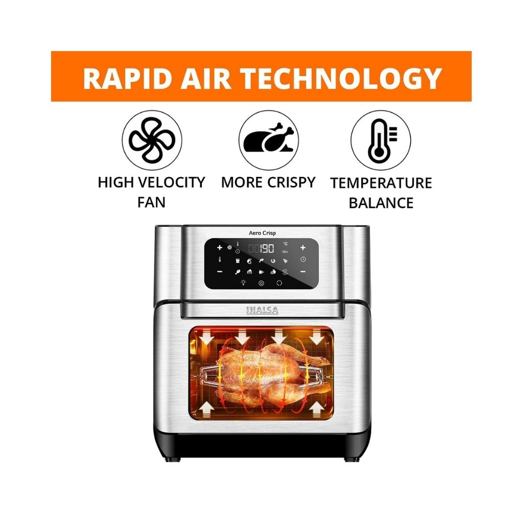 Inalsa Aero Crisp Air Fryer Oven with 10 Liters Capacity