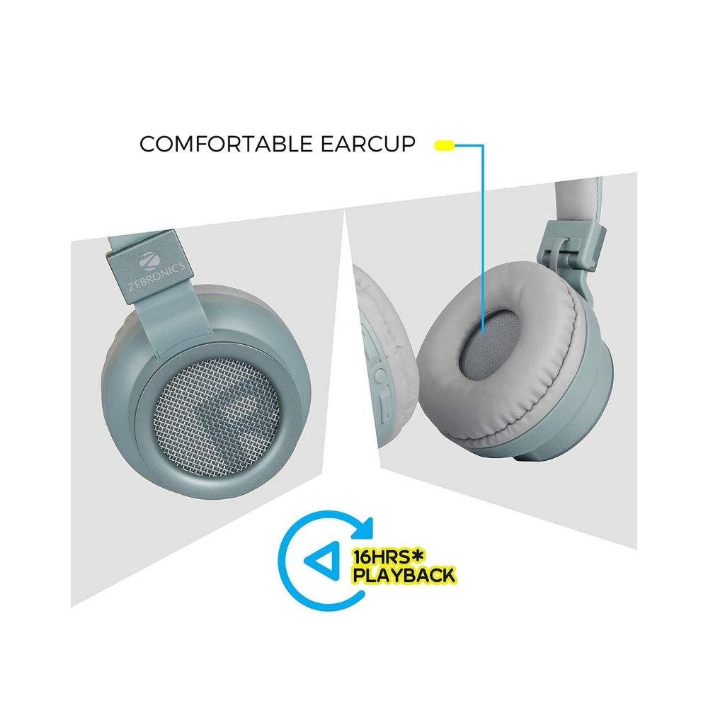 Zebronics Zeb-Bang Bluetooth Headset Grey