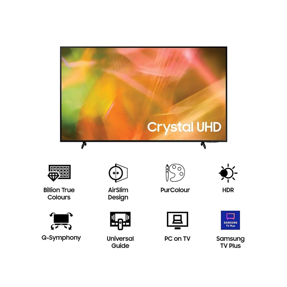 Samsung 139.7 cm (55 Inch) Ultra HD (4K) LED Smart TV Black (UA55AU8000KLXL)