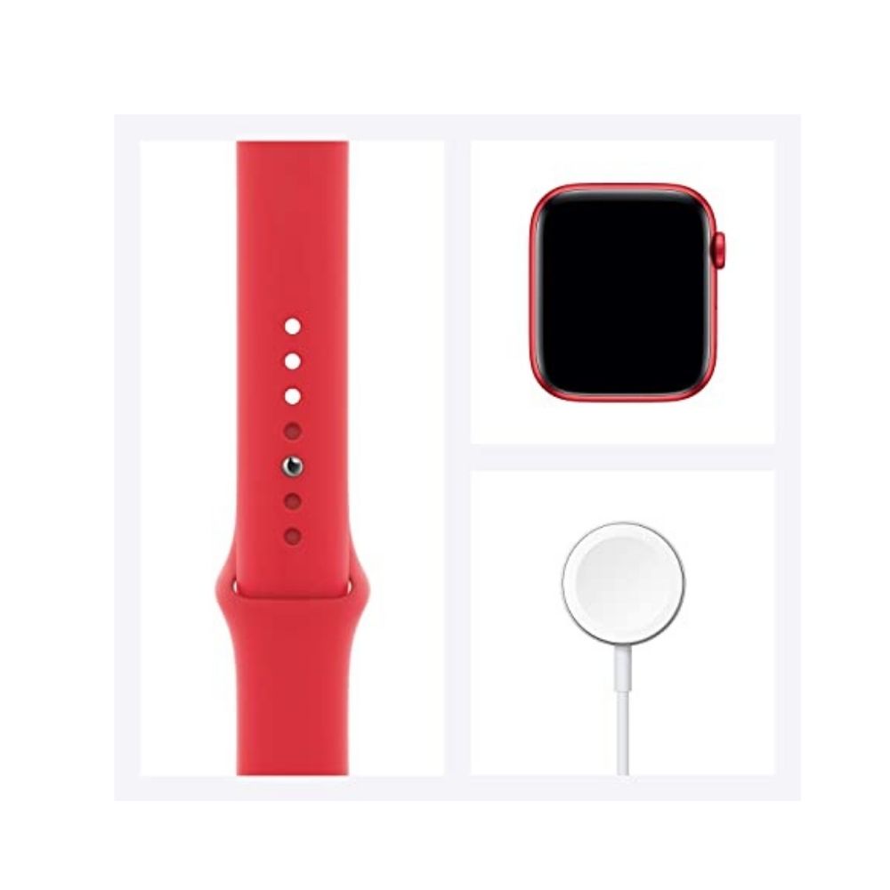 APPLE Watch Series 6 GPS M00M3HN/A 44 mm Red Aluminium Case with Product (Red) Sport Band