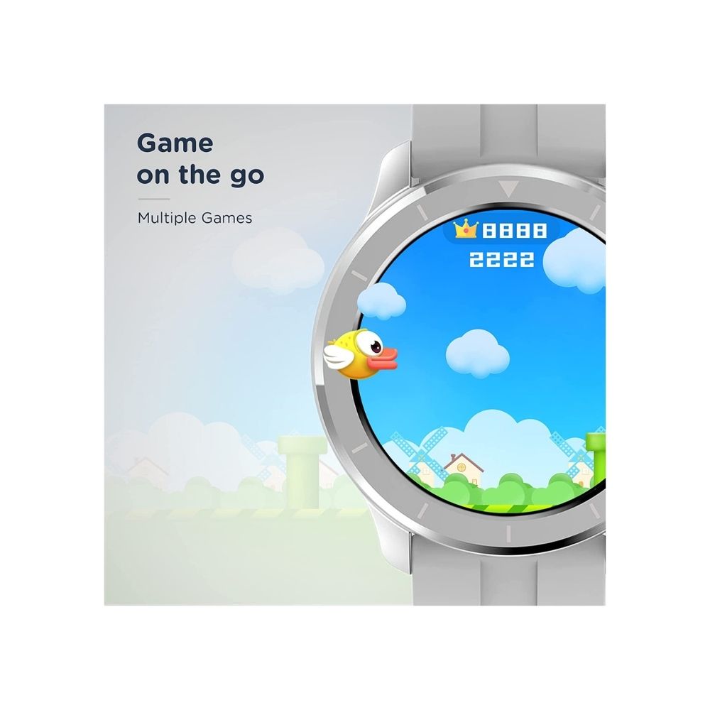 Pebble Zen Pro Smart Watch with Oximeter Function for SpO2 Grey