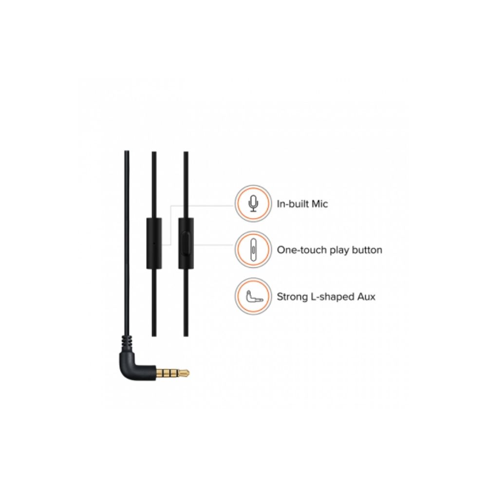 Mi Earphone Basic in Ear Wired Earphones with Mic, Ultra Deep Bass & Aluminium Alloy Sound Chamber (Blue)