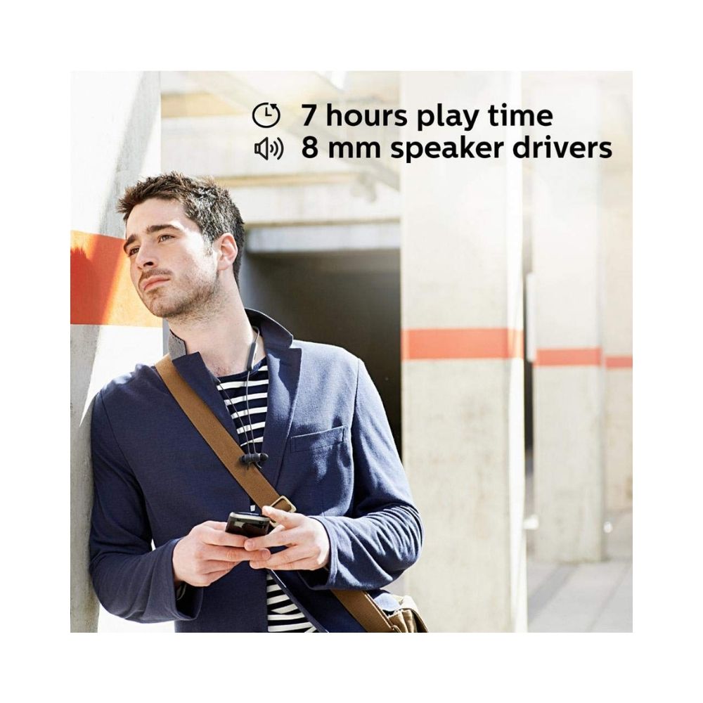 Philips Audio TAE1205BK/00 Bluetooth Wireless in Ear Earphones with Mic (Black)