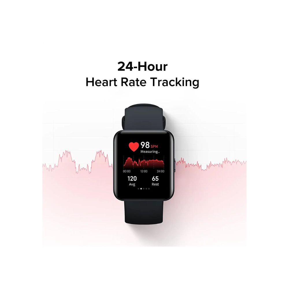 Redmi Watch 2 Lite - 3.94 cm Large HD Edge Display, Multi-System Standalone GPS, Continuous SpO2,  Black