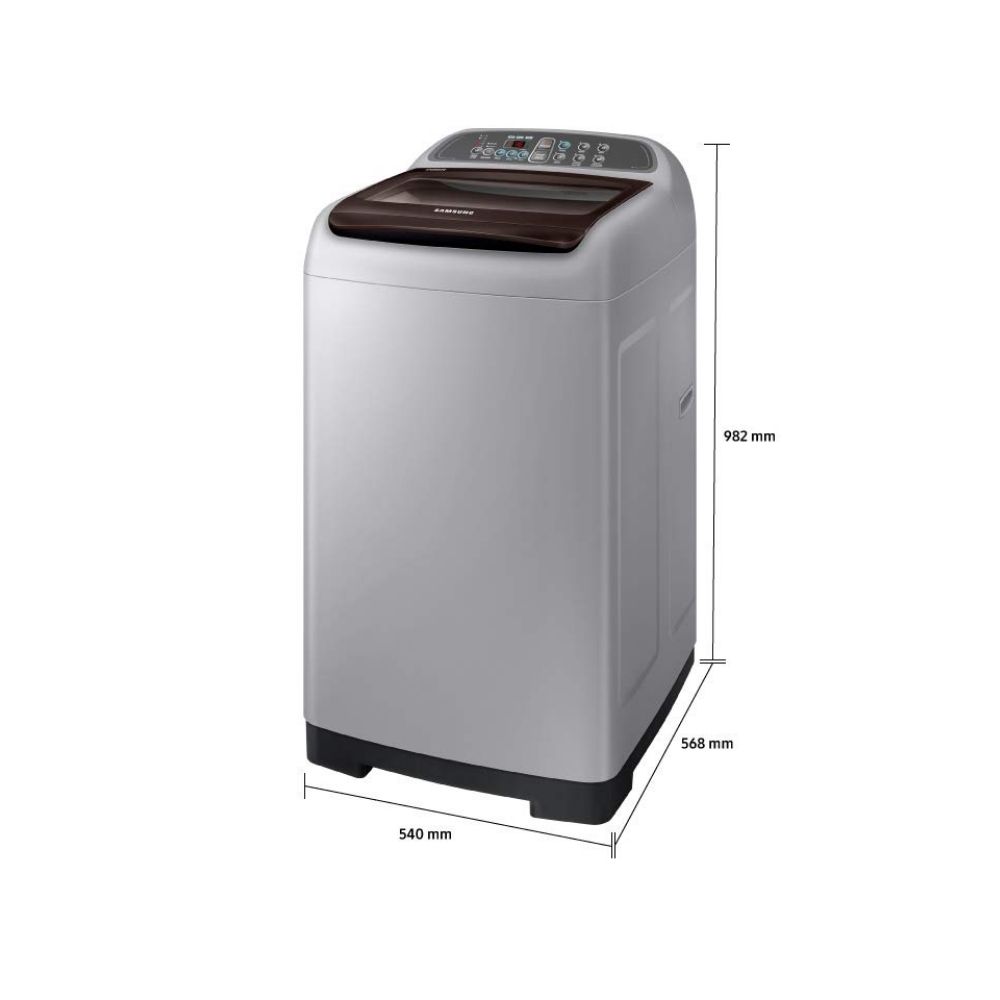 Samsung 6.5 Kg Inverter 3 star Fully-Automatic Top Loading Washing Machine (WA65M4201HD/TL, Imperial Silver, Wobble technology)