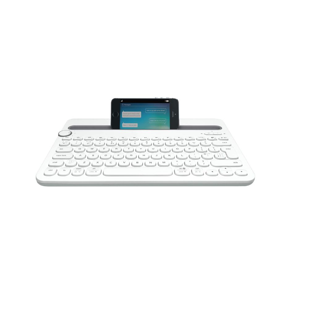 Logitech K480 Wireless Multi-Device Keyboard for Windows, Apple iOS android or Chrome, Tablet- White