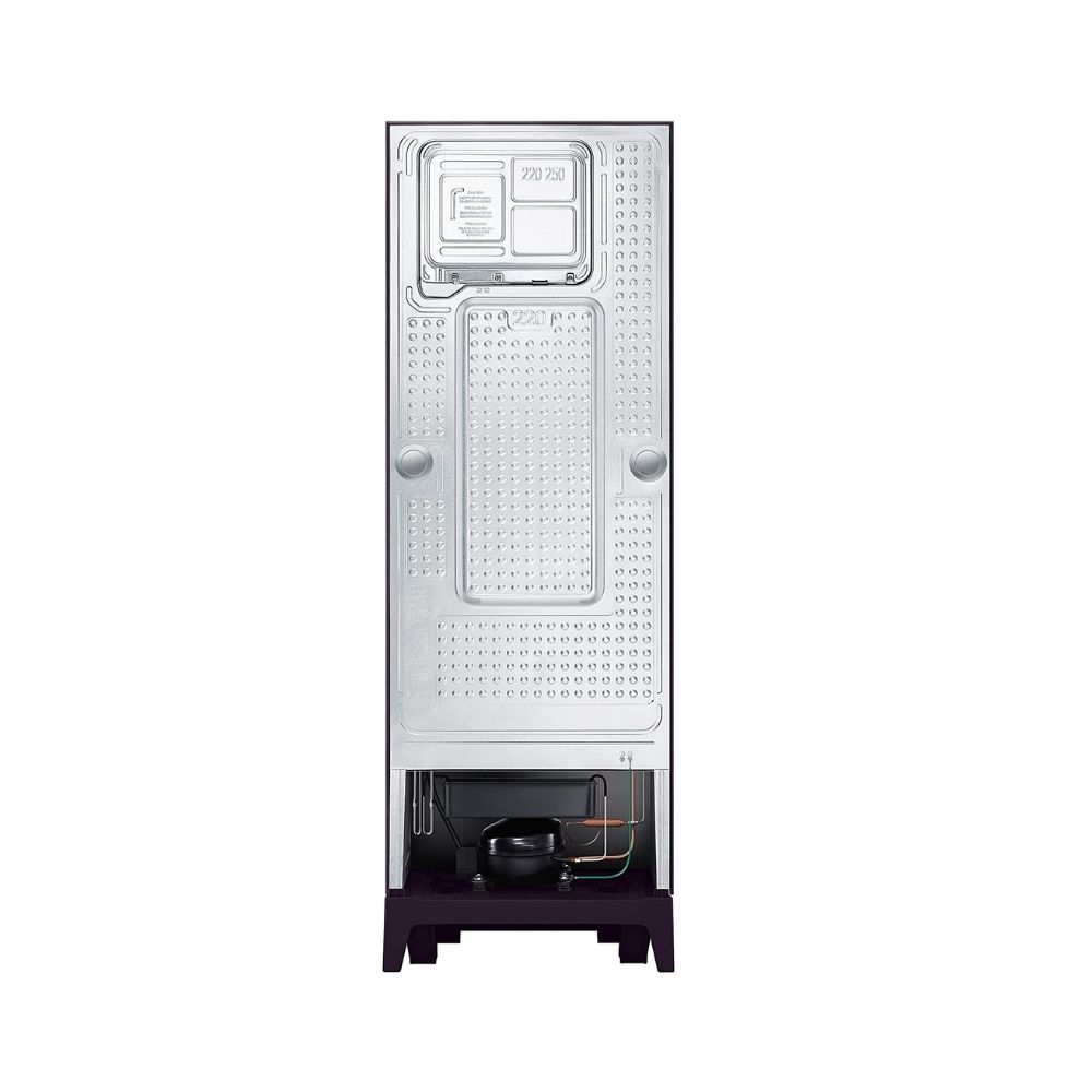 Samsung 244 L 3 Star Frost Free Double Door Refrigerator Rythmic Twirl Red (RT28A3C234R)