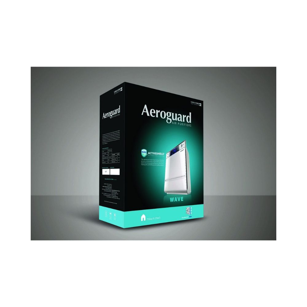 Aeroguard Wave Portable Room Air Purifier (Silver, Black)
