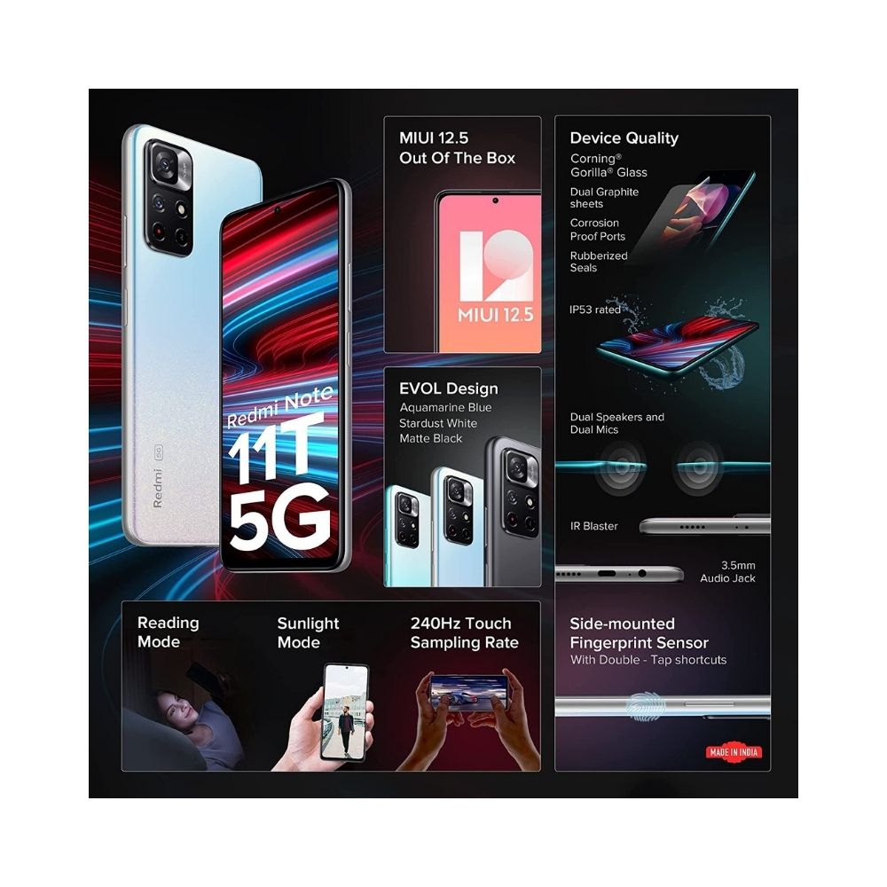 Redmi Note 11T 5G (Stardust White 6GB RAM 64GB ROM)