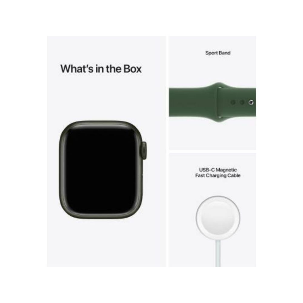 APPLE Watch  MKN03HN/A  Aluminium Case  (Green Strap, Regular)
