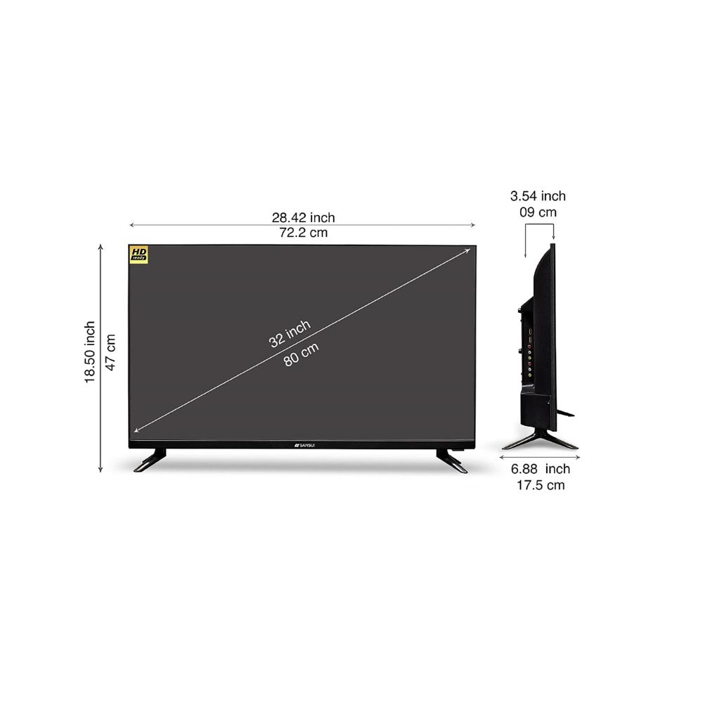 Sansui 80cm (32 inches) HD Ready Smart LED TV JSY32SKHD (BLACK)