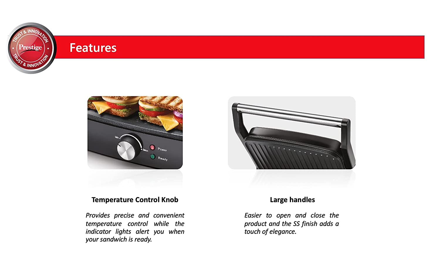 Prestige Electric Grill Grill  (Steel)