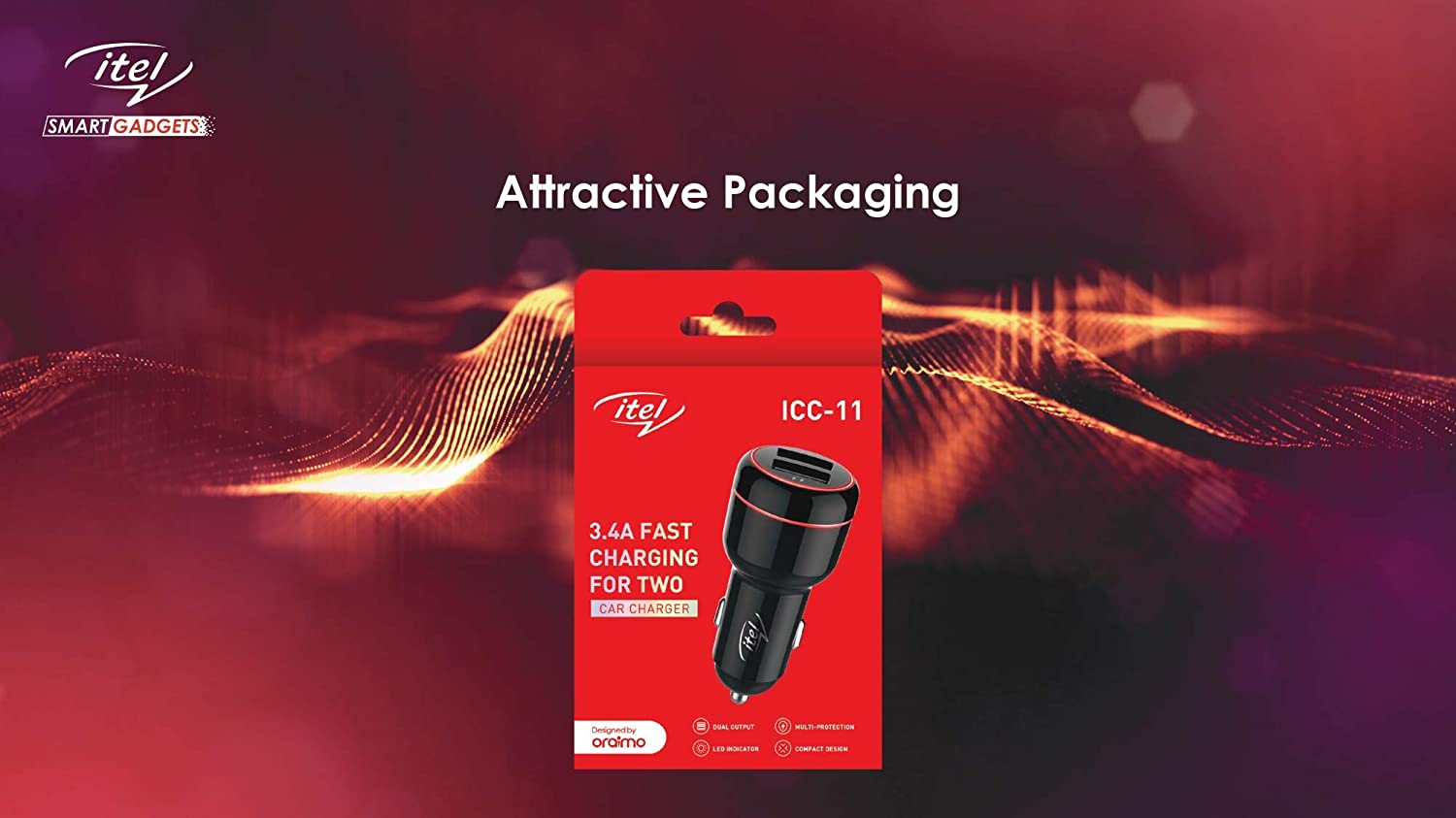 ITEL Car Charger ICC-11 Black